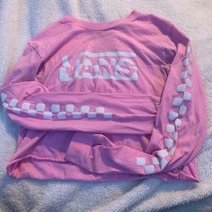 Vans checkers logo with checkered sleeves!